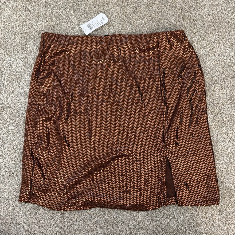 Sequin Brown Skirt